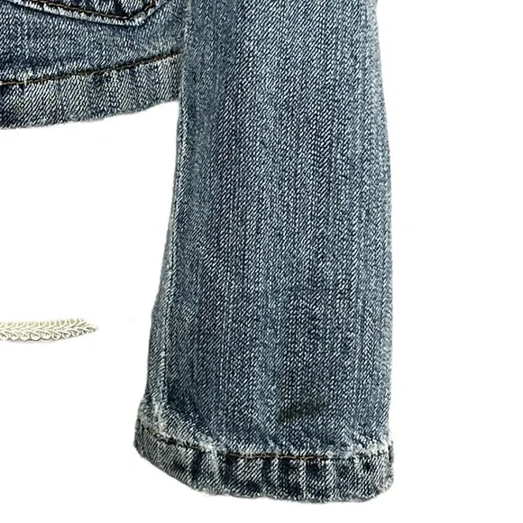 Miss Me Distressed Denim Jean Jacket - Picture 11 of 12